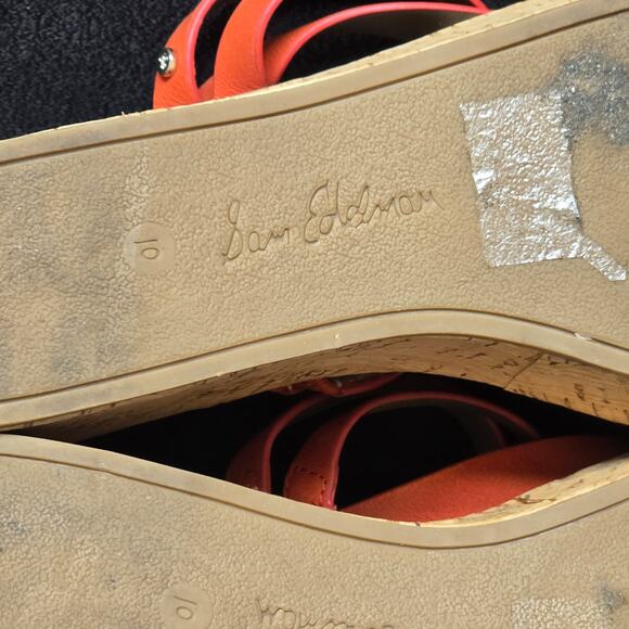 Sam Edelman Rasha Cork Wedge Slip On Thong Sandals - Picture 8 of 9